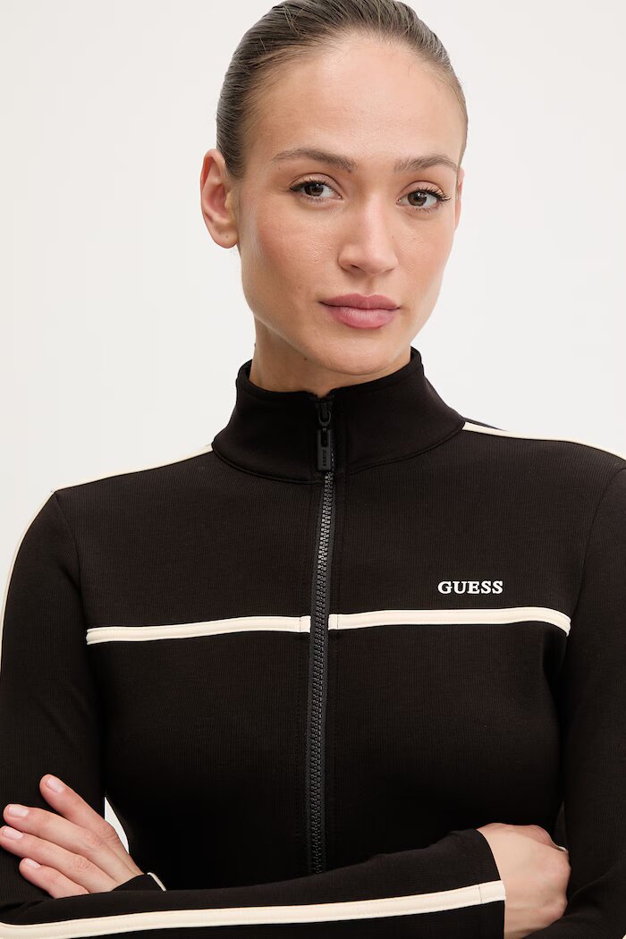 GUESS суичър с цип дамски JASMINE черен V6GQ04 K2911