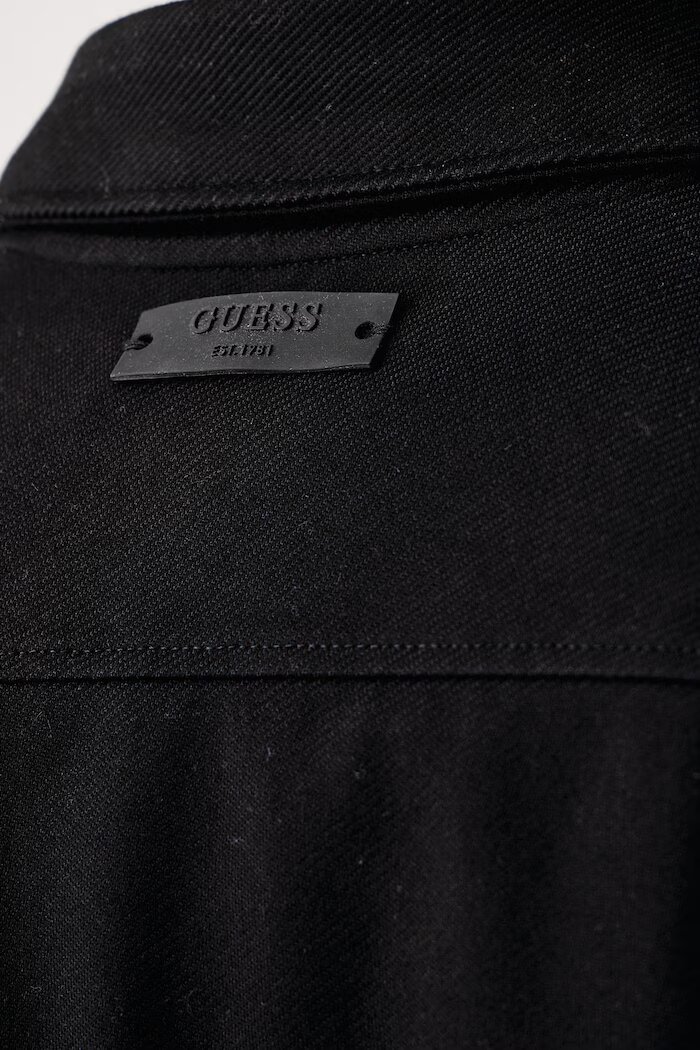 GUESS суичър с цип мъжки с памук черен M6BQ24 K6164