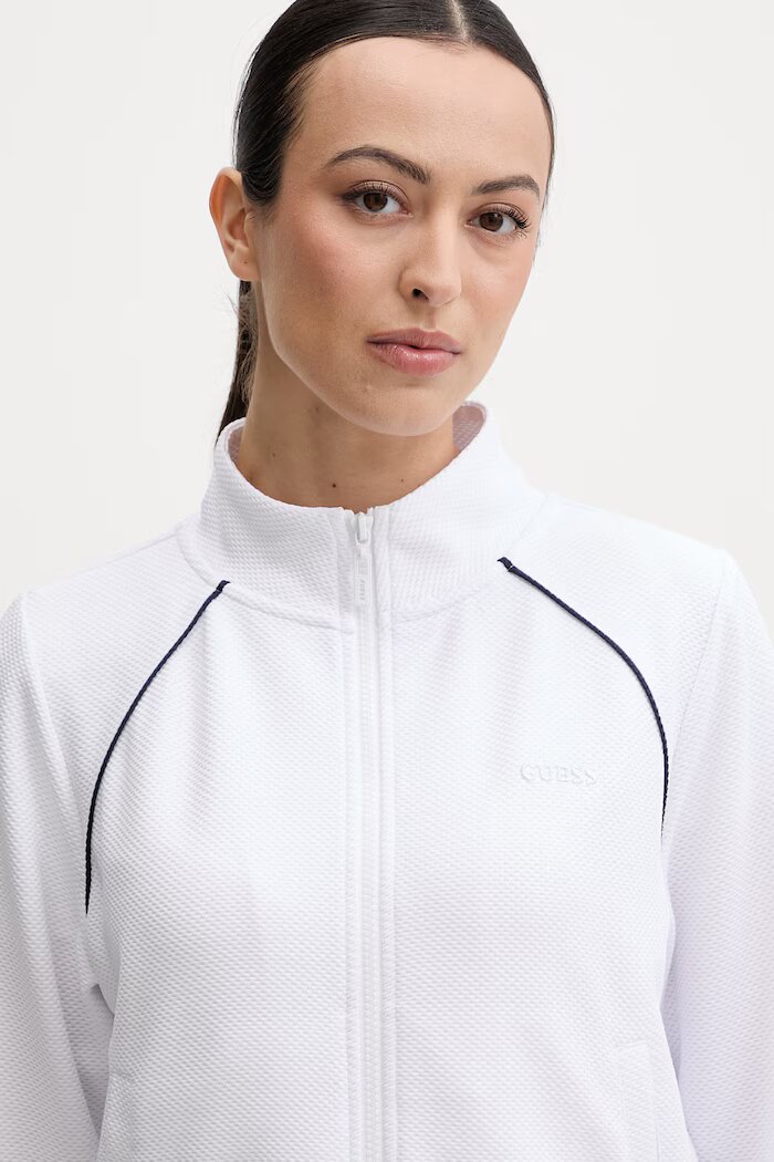 GUESS Суичър SARAH в бяло с изчистен дизайн V6GQ05 K2916