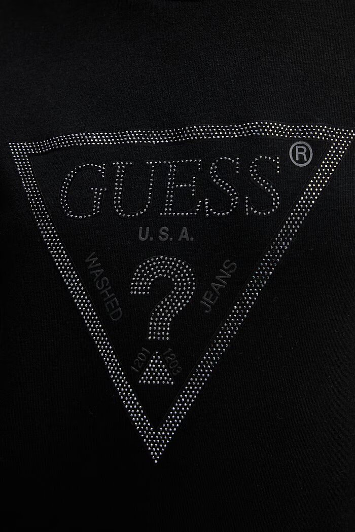 GUESS Суичър в черно с принт W6RQ16 KB681