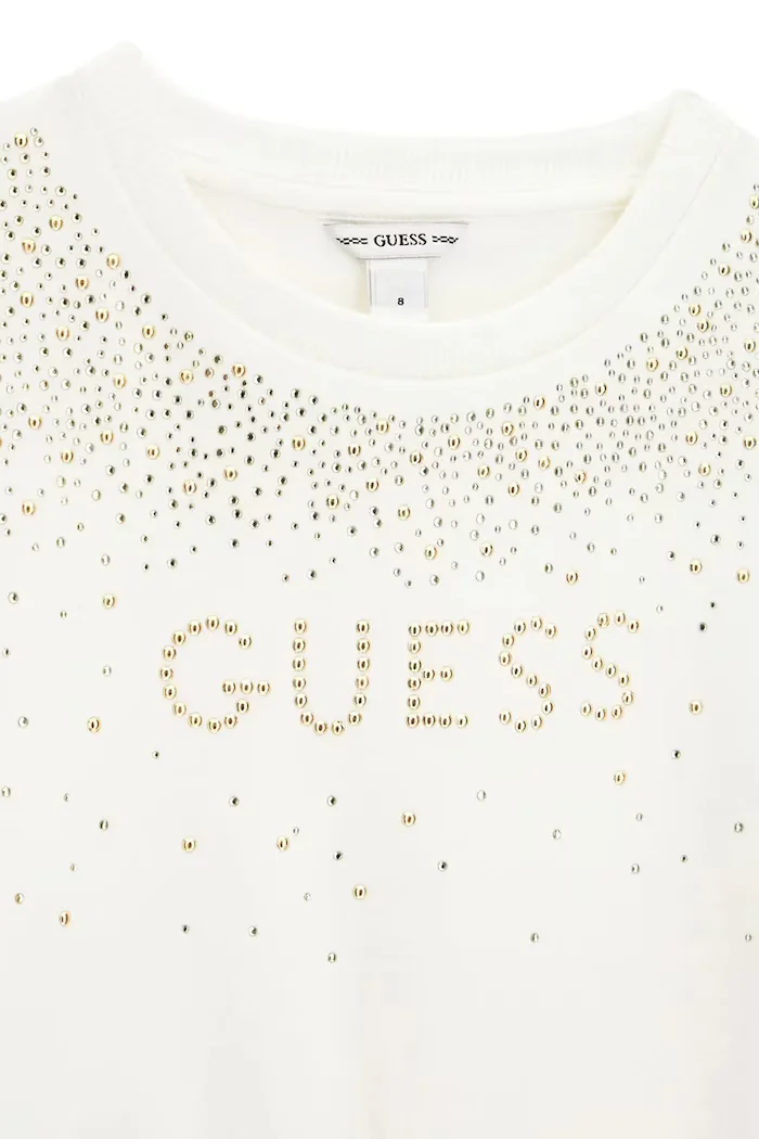 GUESS суичър за деца от памук бежов J6BQ02 K6084