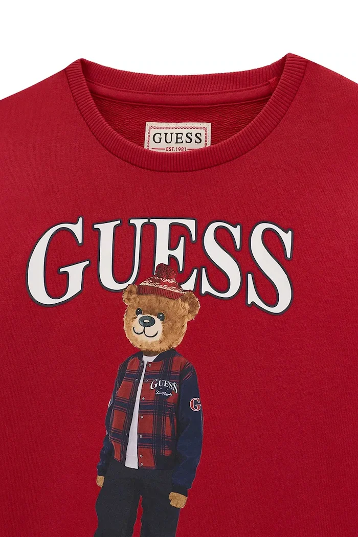 GUESS суичър за деца от памук червен L6BQ14 K6130