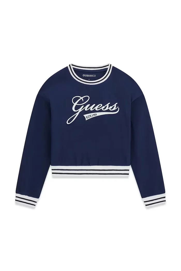 GUESS суичър за деца от памук тъмносин J6YI30 K3765