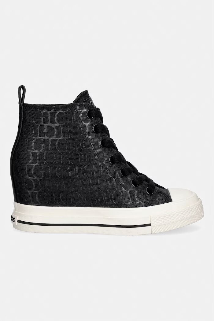 GUESS SUNDAE високи кецове дамски черни високи FLTSUN FAL12