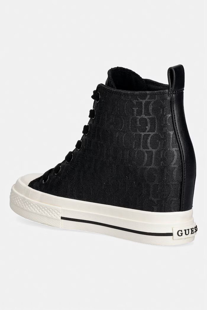 GUESS SUNDAE високи кецове дамски черни високи FLTSUN FAL12