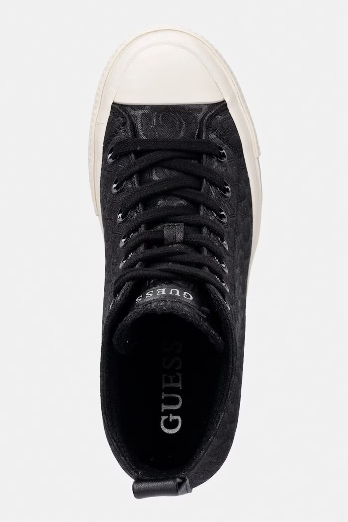 GUESS SUNDAE високи кецове дамски черни високи FLTSUN FAL12