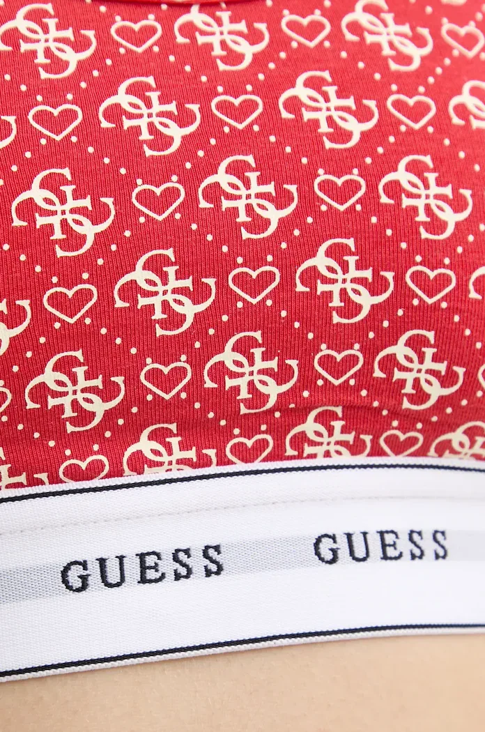 GUESS Сутиен CARRIE в червено с десен O97C01 KBOE1