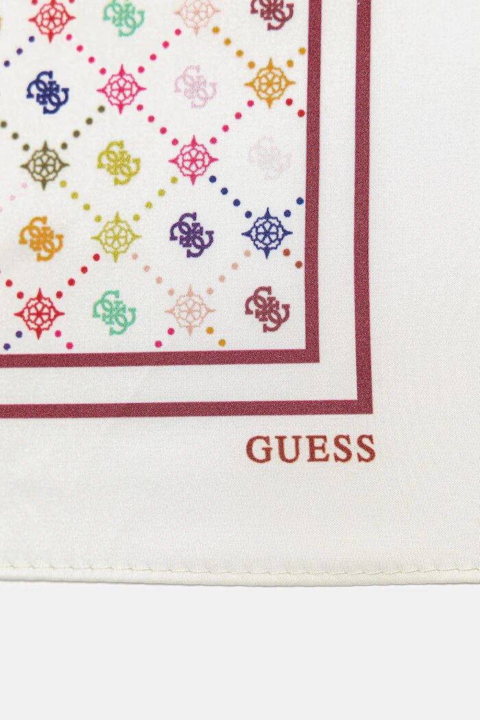 GUESS Тънък шал EMELIE в бяло с десен AW5522 VIS03