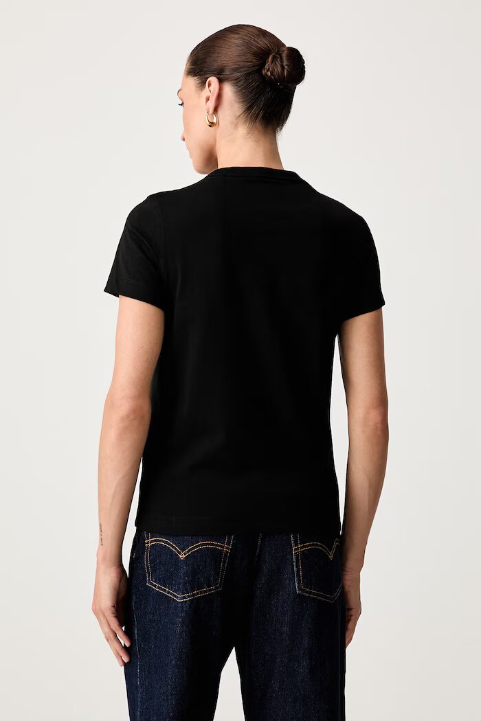GUESS тениска дамска от памук черна W6YI29 K4348