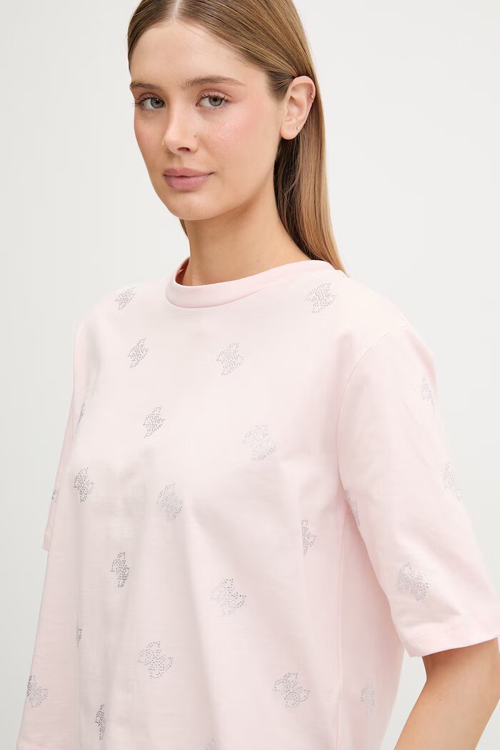 GUESS тениска дамска от памук SILVY розова V6GI18 K2985