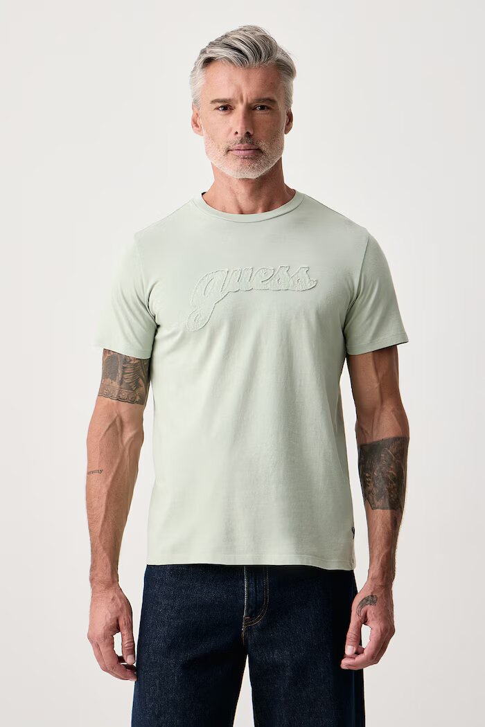 GUESS тениска дамска от памук тюркоазена M6BI69 K6639