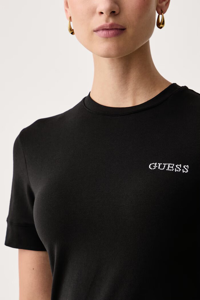 GUESS тениска дамска с модал GRETA черна V6BI24 K6909