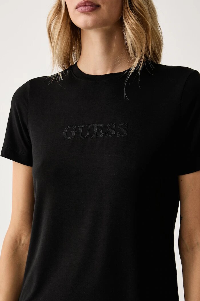 GUESS тениска дамска с модал MARIKA черна O6GI00 KBF92