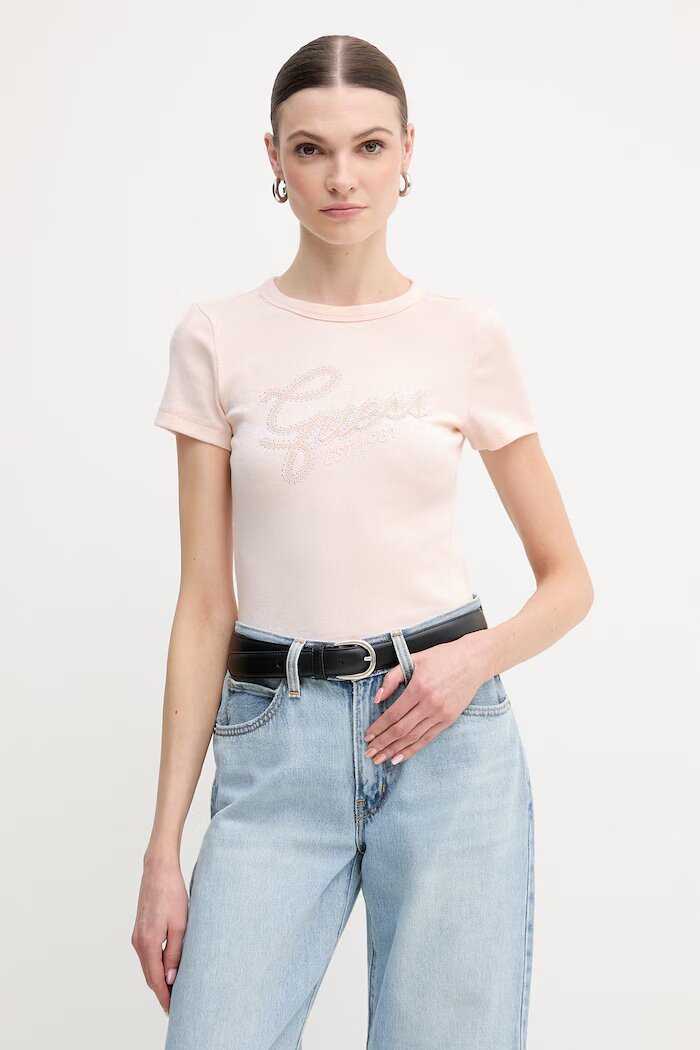 GUESS Тениска дамска в розово W6RI22 KA0H1