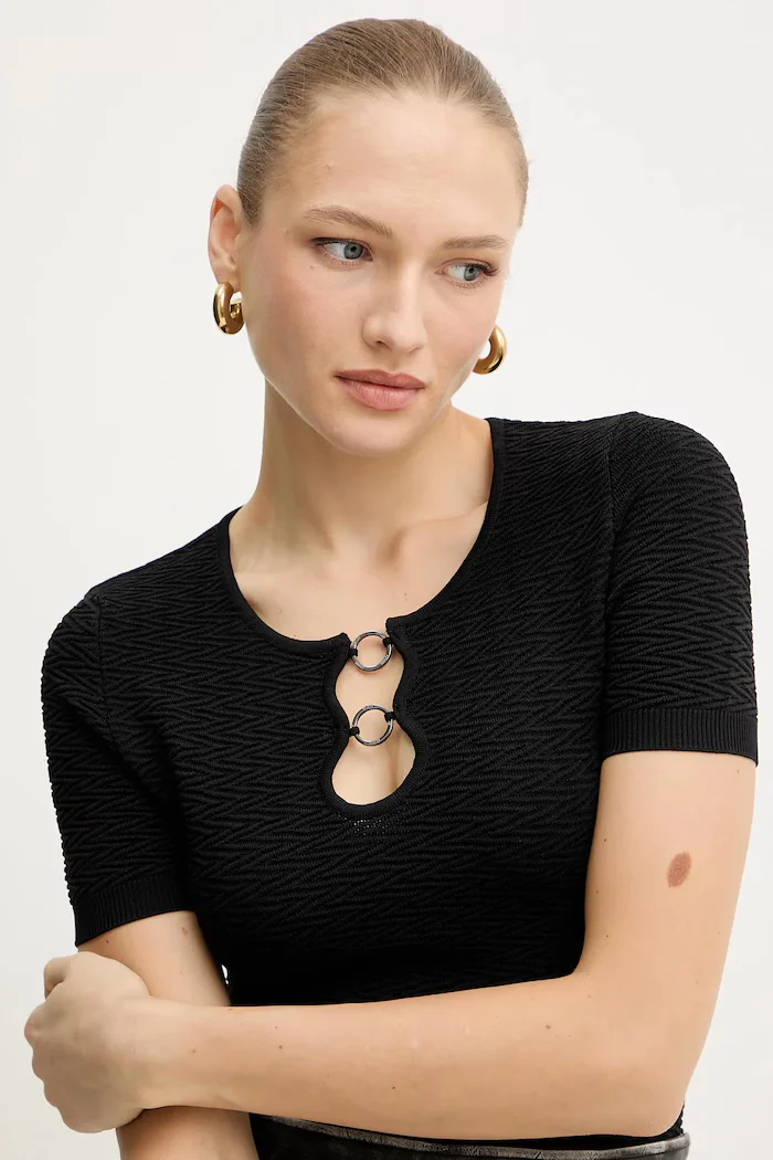GUESS Тениска HELENA дамска в черно W5YR16 Z3OV0