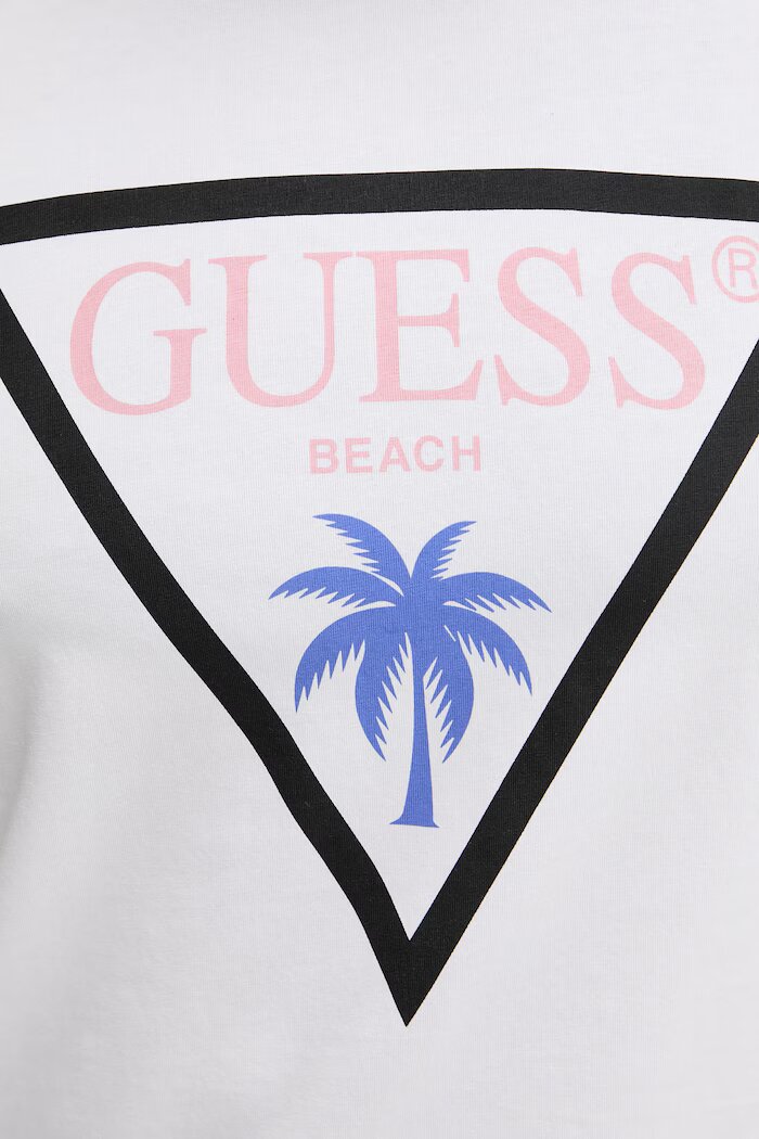 GUESS Тениска мъжка бяла F6GI09 J1314