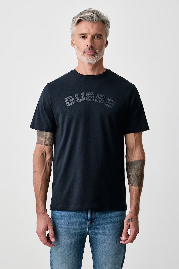 GUESS тениска мъжка от памук ANTON тъмносиня Z6BI04 K6534