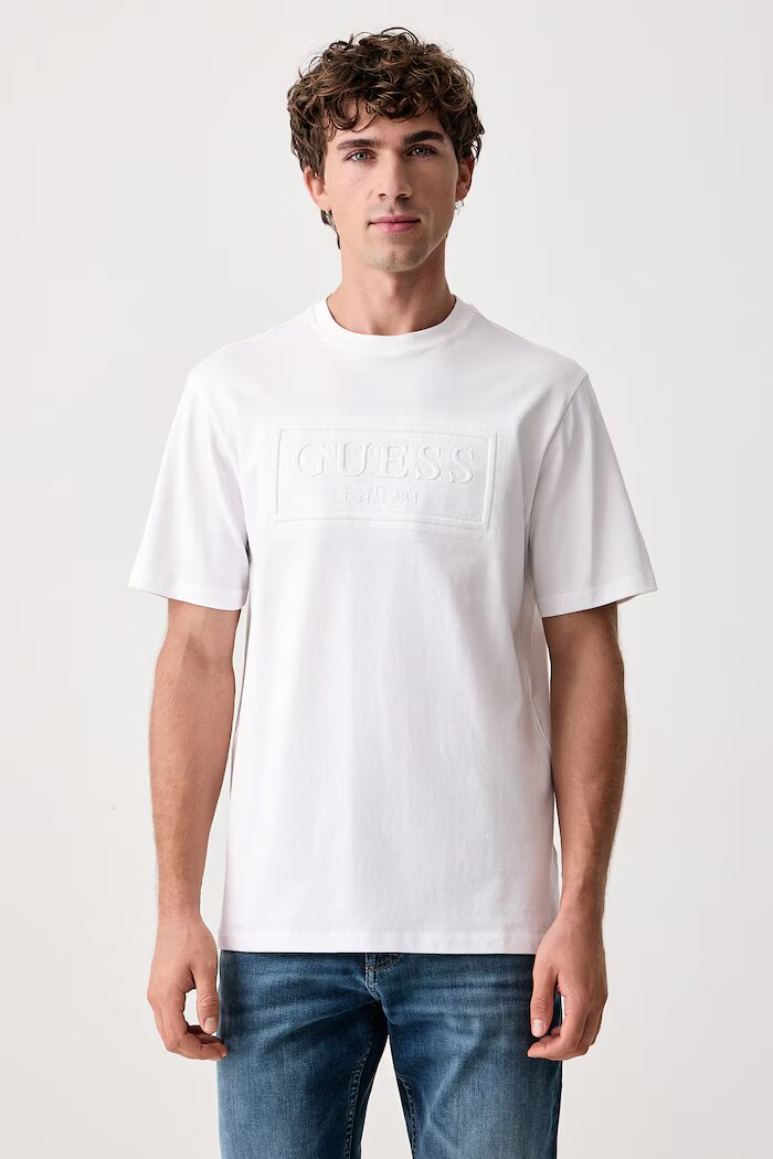 GUESS тениска мъжка от памук бяла M6BI41 K6178