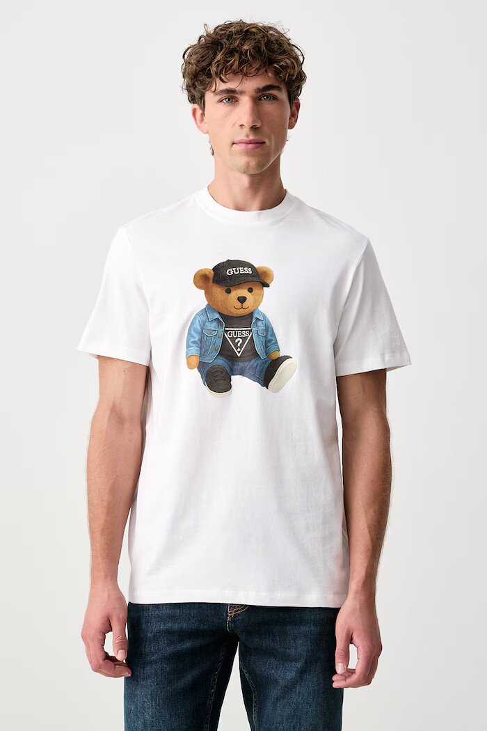 GUESS тениска мъжка от памук бяла M6BI64 K6573