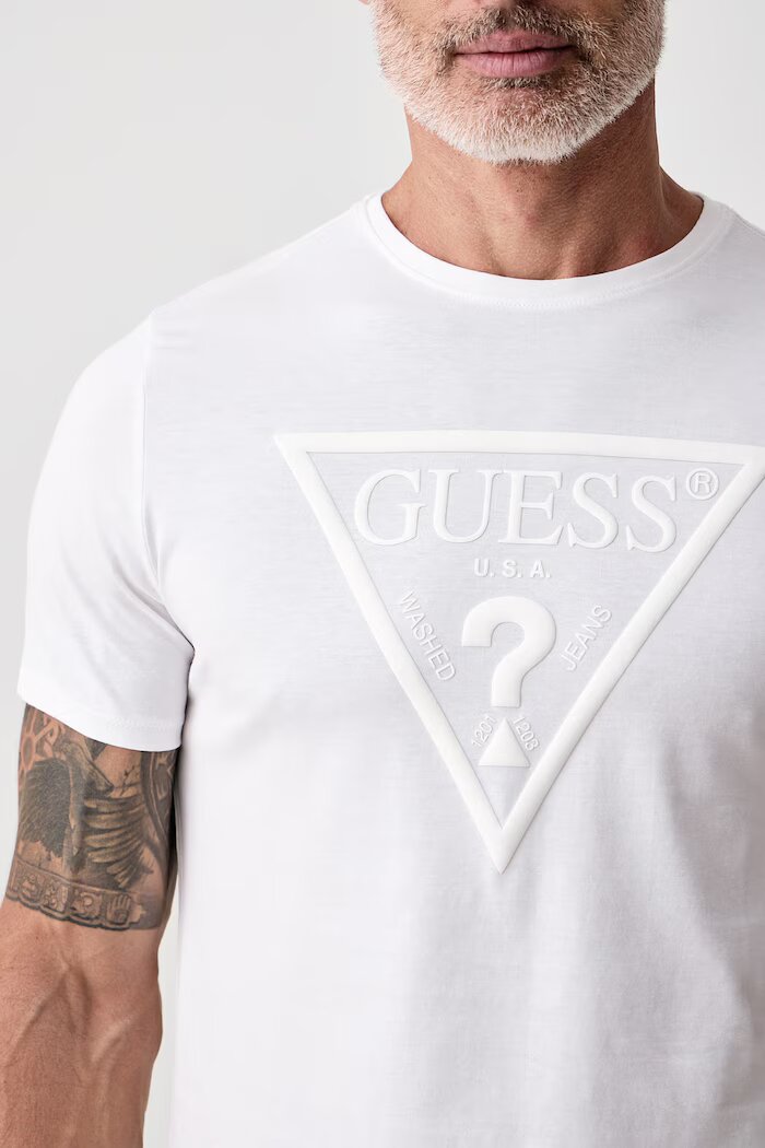 GUESS тениска мъжка от памук бяла M6YI71 K3745