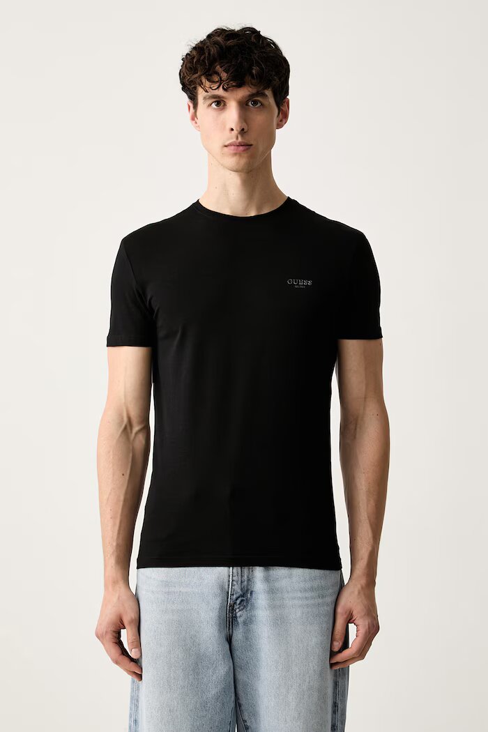GUESS тениска мъжка от памук с еластан черна M6YI24 K3728