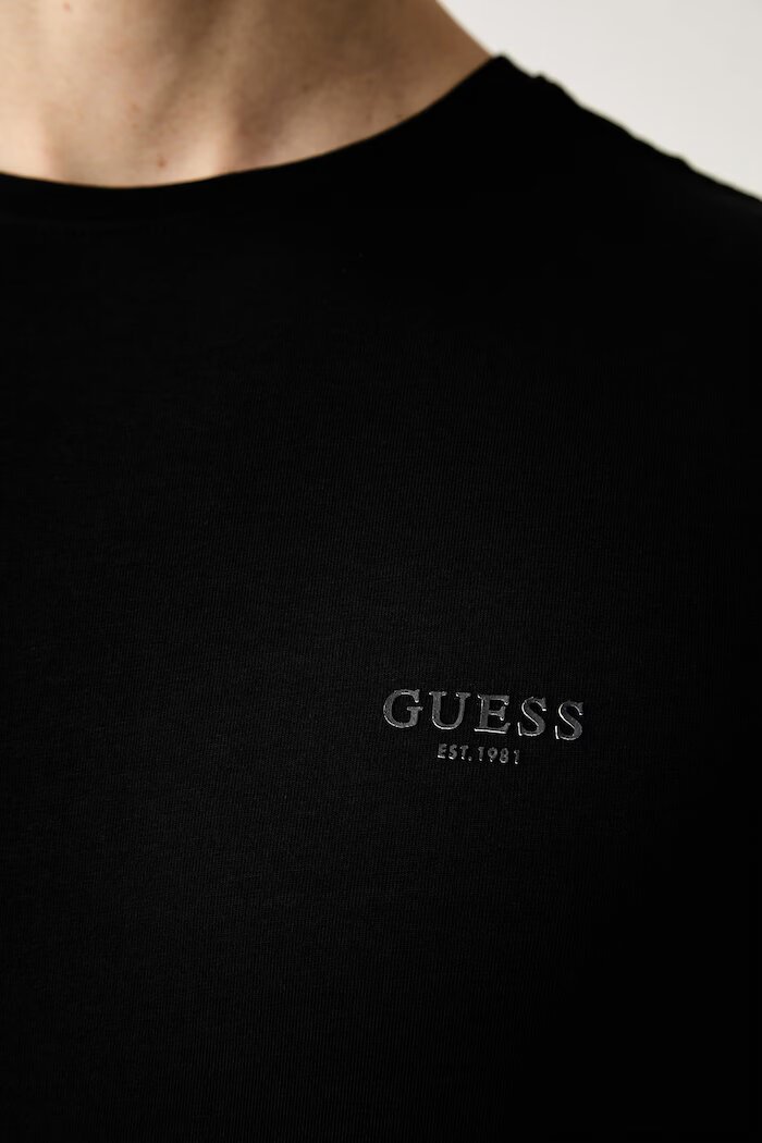 GUESS тениска мъжка от памук с еластан черна M6YI24 K3728