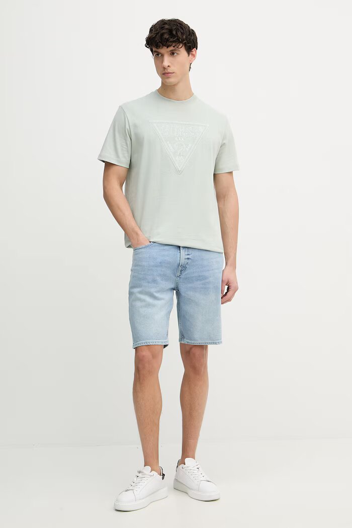 GUESS тениска мъжка от памук зелена M6GI15 K3008