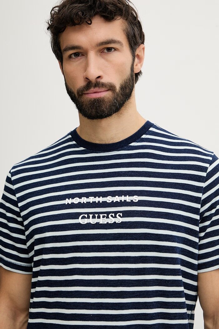 GUESS тениска мъжка памучна x North Sails тъмносин M6GI47 K3499