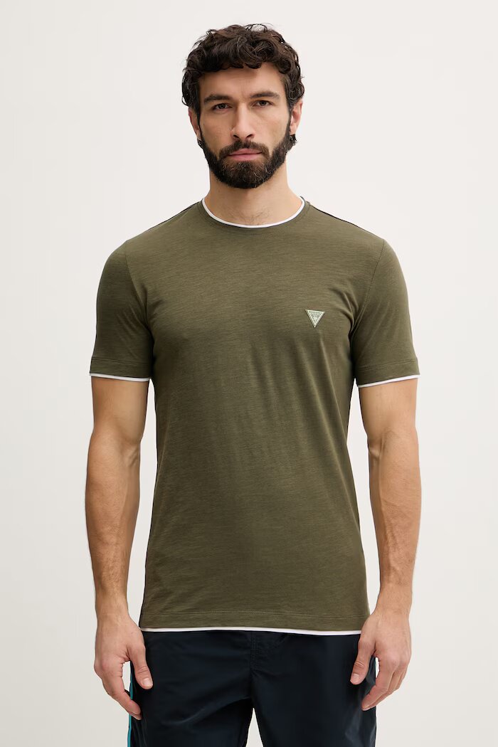 GUESS тениска мъжка памучна зелена F6GI06 K6XN4