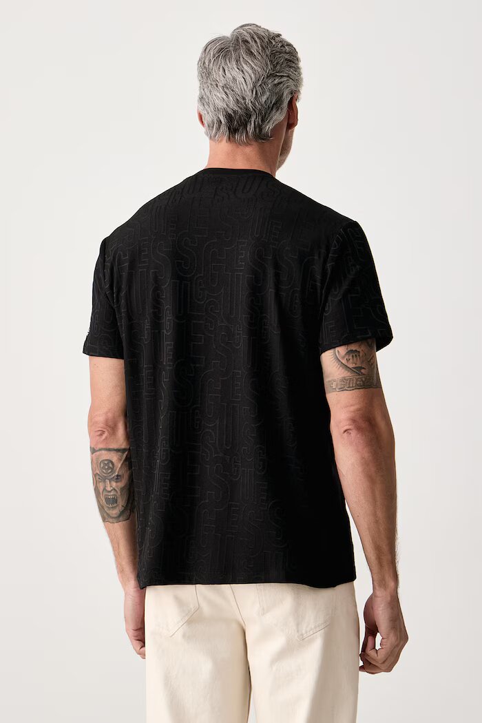 GUESS тениска мъжка с памук черна M6BI51 K6188