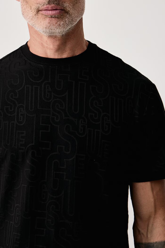 GUESS тениска мъжка с памук черна M6BI51 K6188