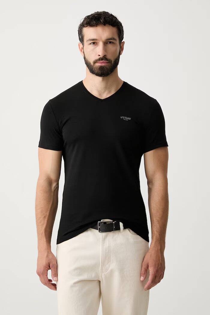 GUESS тениска мъжка с памук черна M6YI32 K3735