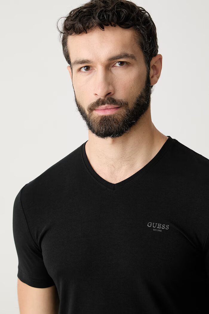 GUESS тениска мъжка с памук черна M6YI32 K3735