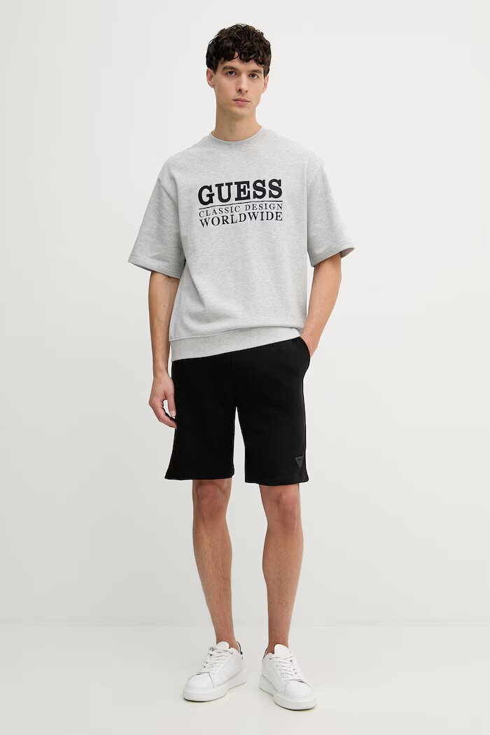 GUESS тениска мъжка с памук сива M6GQ25 K3487