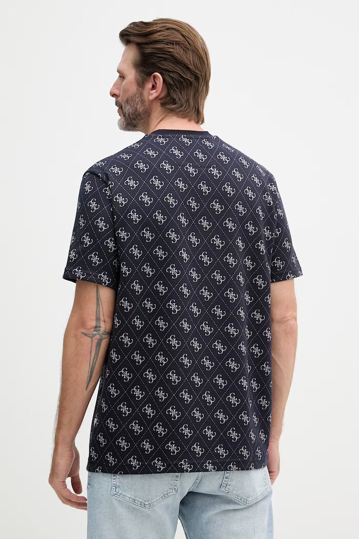 GUESS тениска мъжка с памук тъмносиня M6GP34 K3200