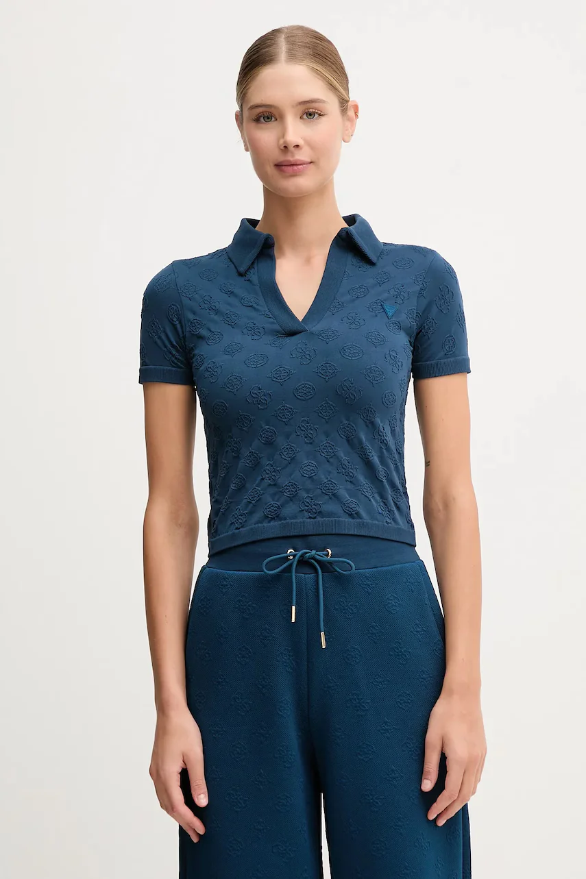 GUESS Тениска с яка PEONY