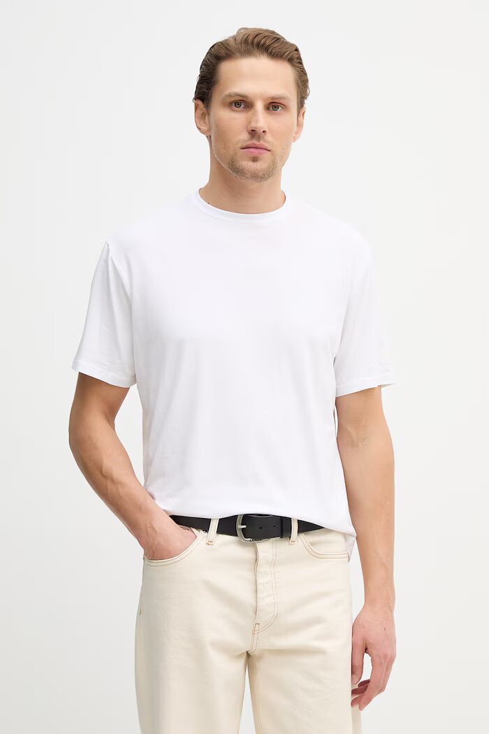 GUESS Тениска в бяло с изчистен дизайн M6RI62 JR06K