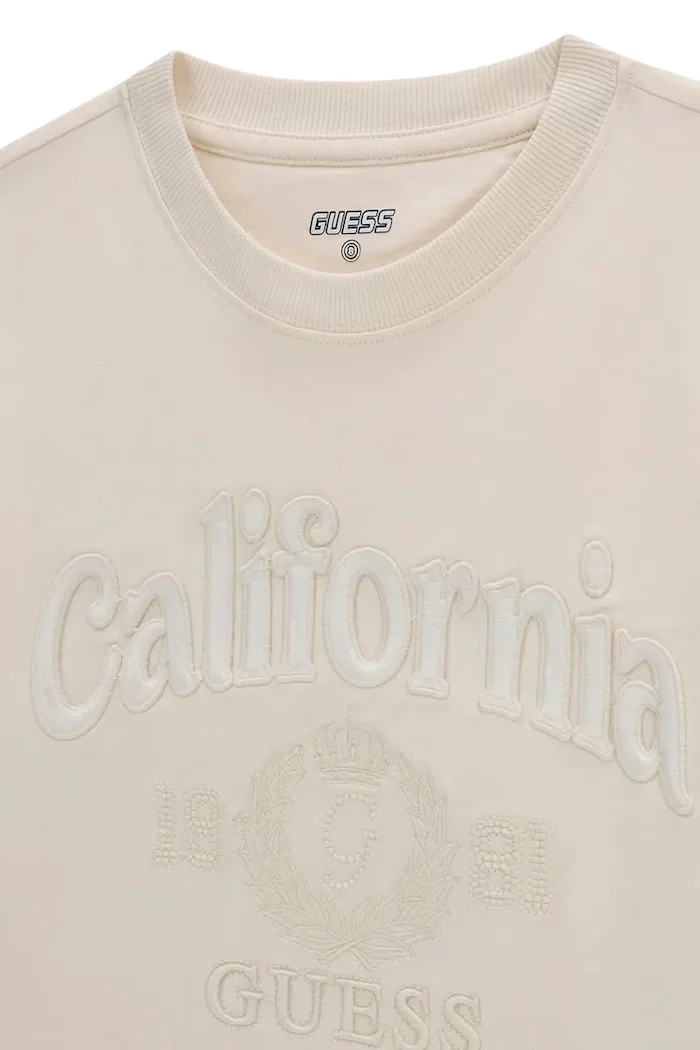 GUESS тениска за деца от памук бежова L6BI35 K7252
