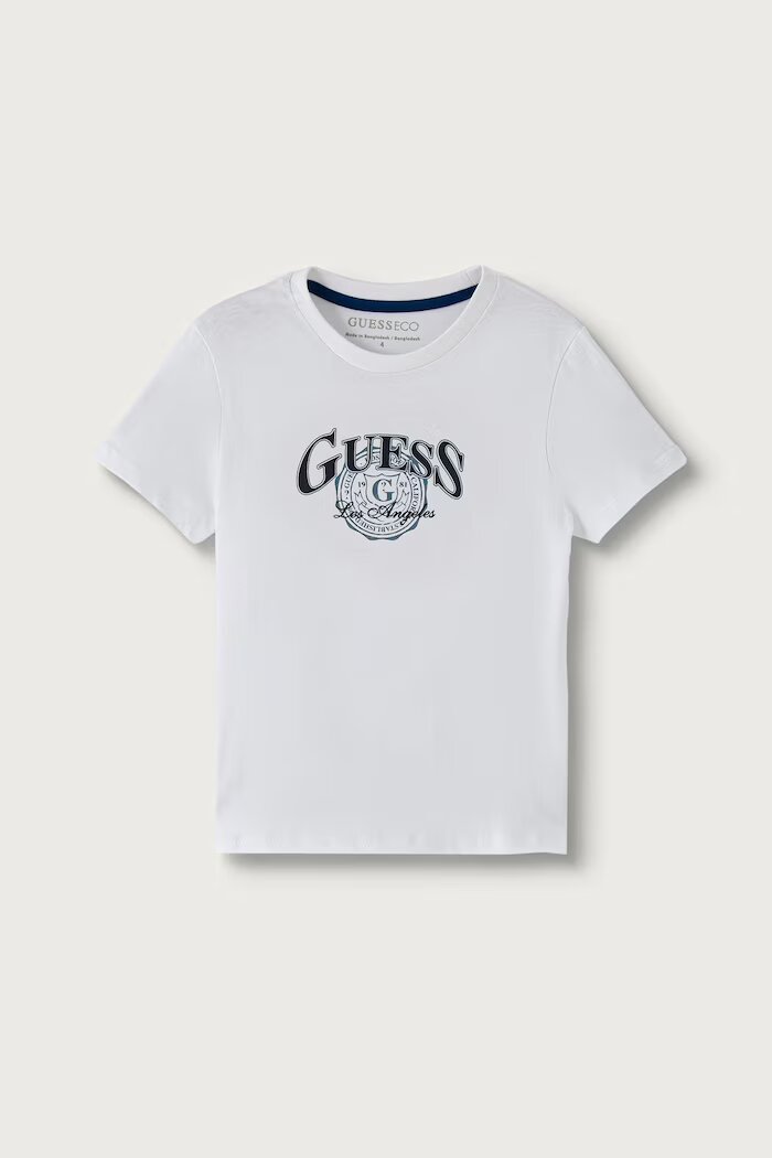 GUESS тениска за деца от памук бяла N6BI07 K5859