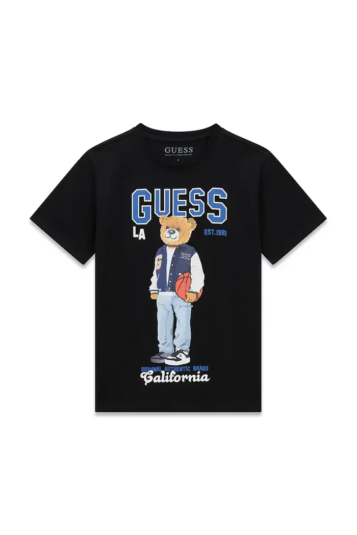 GUESS тениска за деца от памук черна L6YI19 K3750