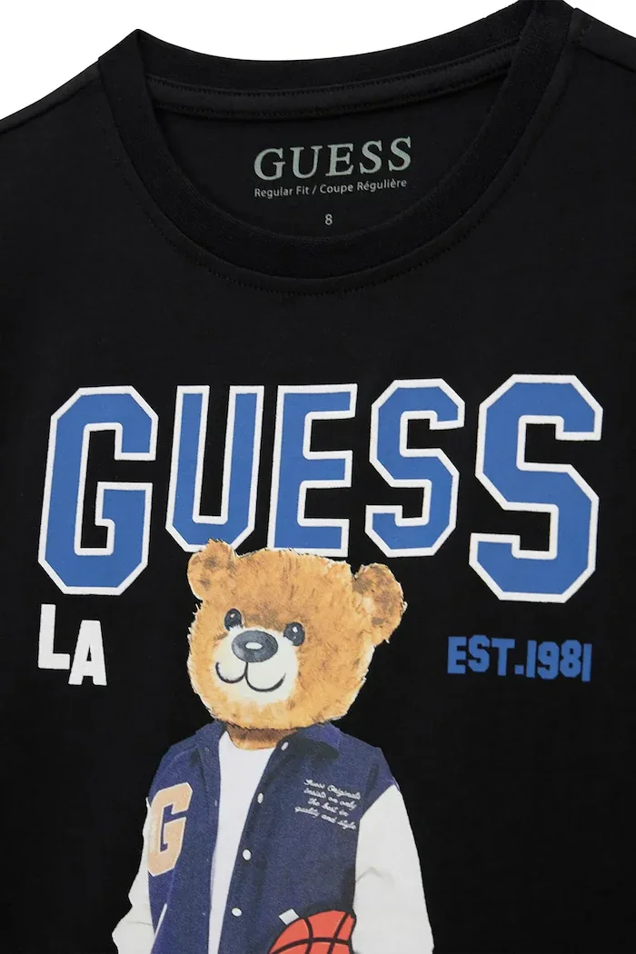 GUESS тениска за деца от памук черна L6YI19 K3750