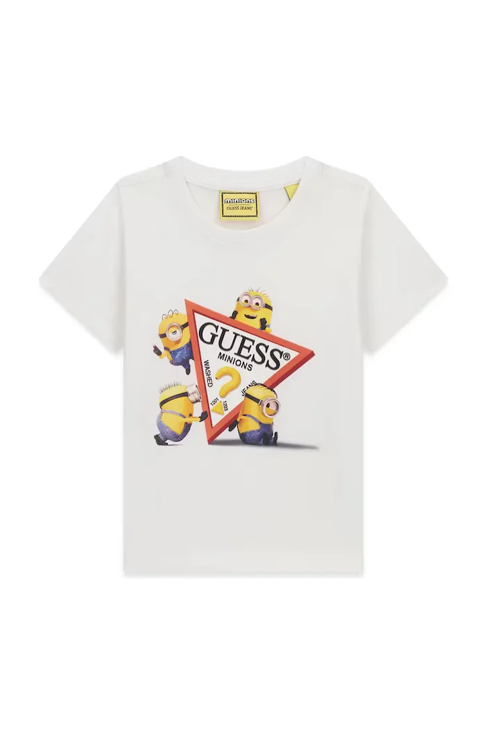 GUESS тениска за деца от памук GJ X MINIONS бяла N6YI28 K6652
