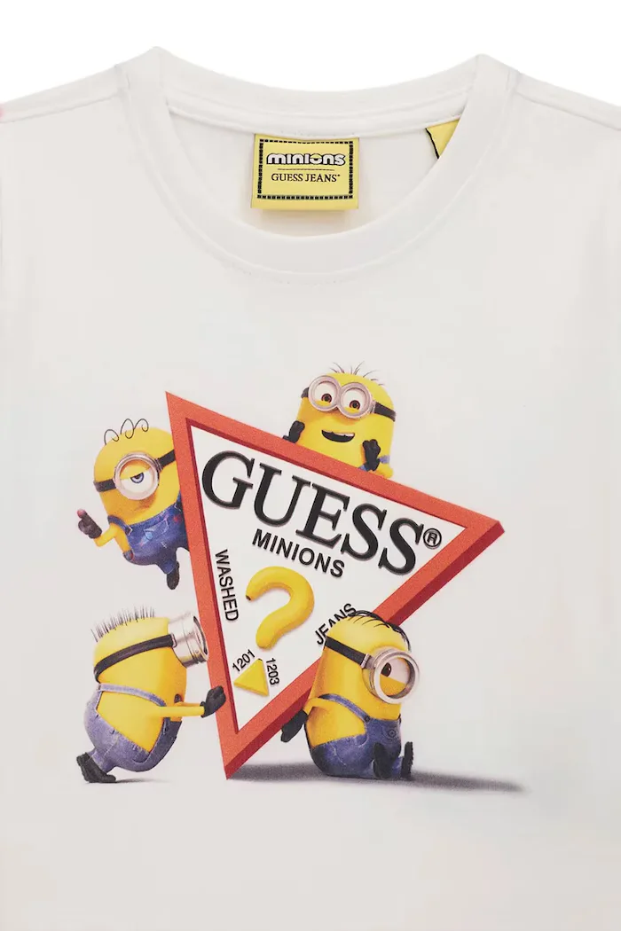 GUESS тениска за деца от памук GJ X MINIONS бяла N6YI28 K6652