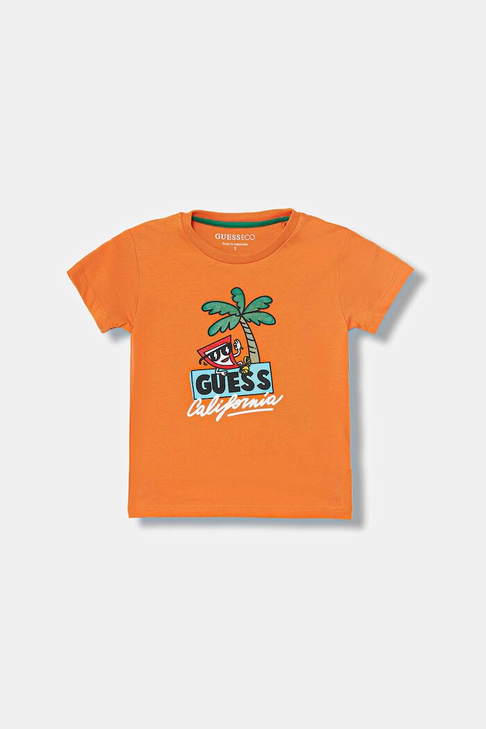 GUESS тениска за деца от памук оранжева N6GI12 K8HM4