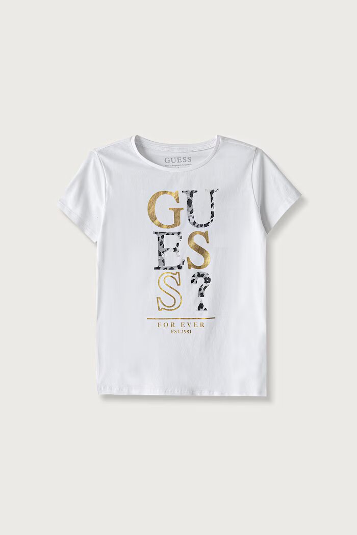 GUESS тениска за деца от памук с еластан бяла J6BI01 K5769