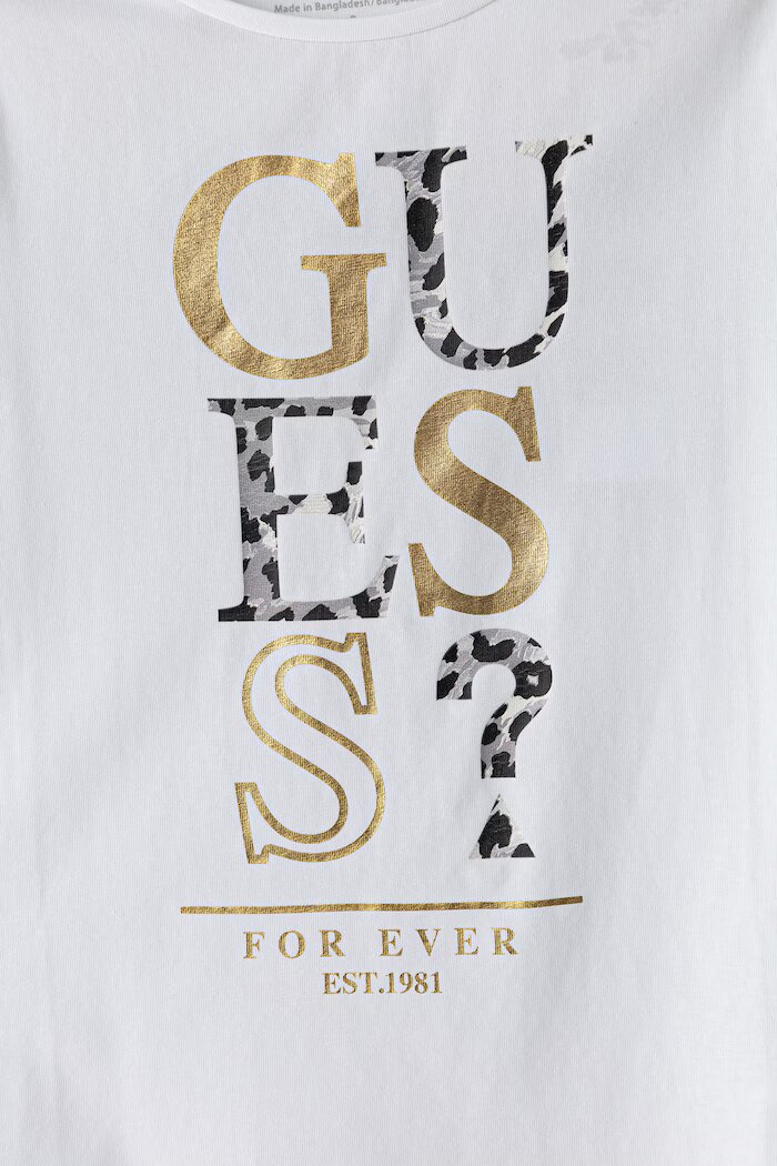 GUESS тениска за деца от памук с еластан бяла J6BI01 K5769