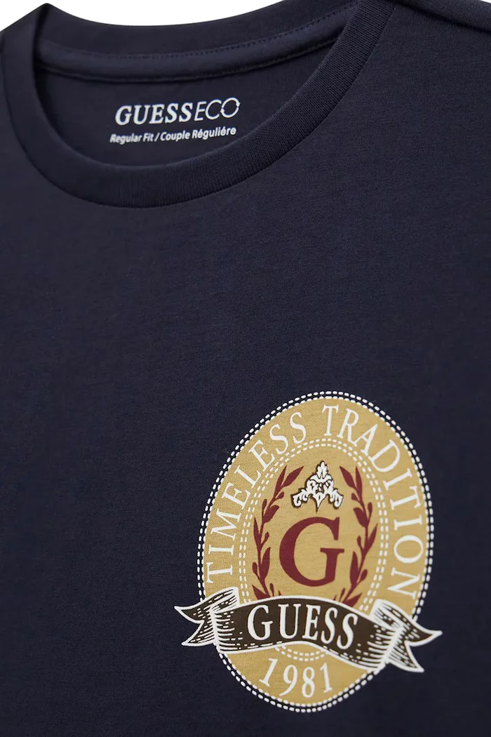 GUESS тениска за деца от памук тъмносиня L6YI07 K3715