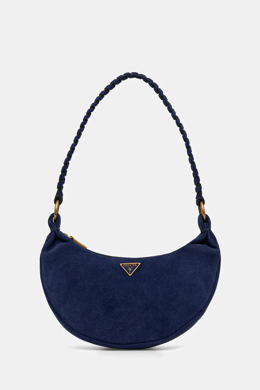 GUESS Велурена чанта AMITA