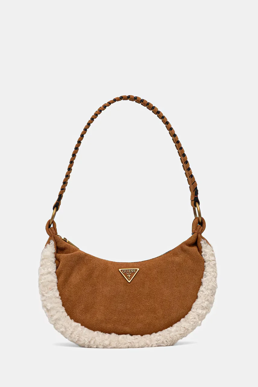 GUESS Велурена чанта AMITA