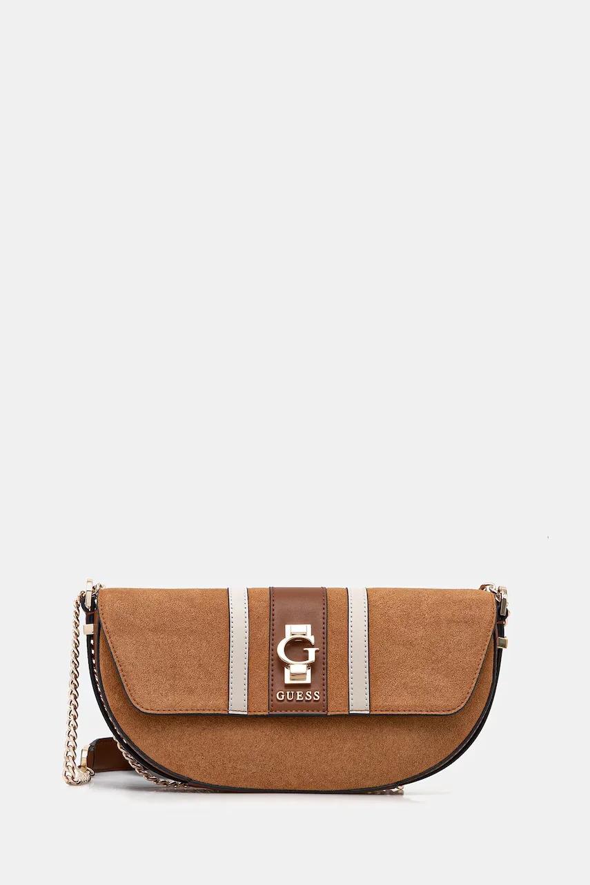 GUESS Велурена чанта ERENIA